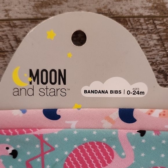 Flamingo Bandana Bibs - Pink and Blue - Picture 2 of 5